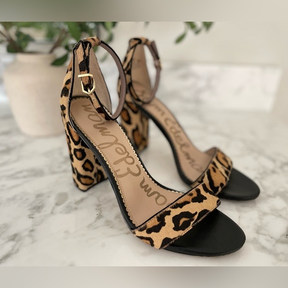 Sam Edelman Shoes - Sam Edelman Yaro Block Heel Cheetah Leapard Print Y2K Chunky Heels Size 8